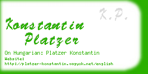 konstantin platzer business card